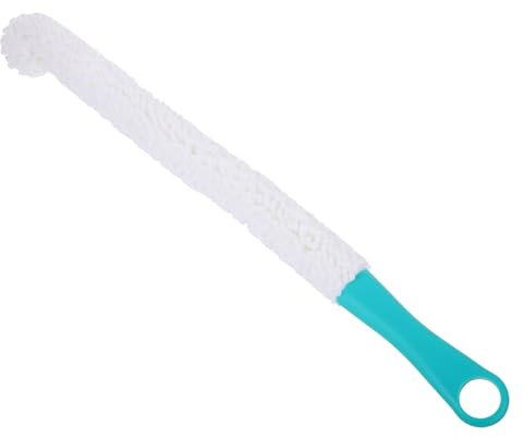 KOMBIUDA Flexible Decanter Cleaning Brush Long Handle 42cm, Wine Glass Cleaner and Bottle Brush Green Grip, Suitable for Glassware and Water Bottle Cleaning