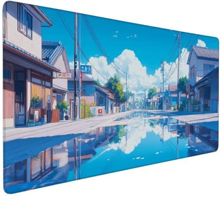 Tapis de Souris Japon 800 x 300 x 3 mm Tapis de Souris xxl Rue Base Antidérapant Étanche Caoutchouc, avec Coutures sur Les Bords Haute Précision Vitesse pour Gamer, Ordinateur, Fourniture Bureau X-851