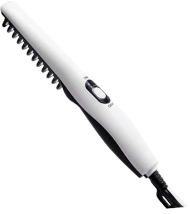 VICASKY Lisseur à Barbe Portable Peigne Électrique Droit Multi-usages Pour Coiffure Avec Prise Ue Blanc