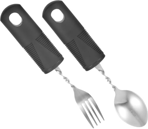 Juego de Cuchara y Tenedor Adaptables a Prueba de Temblores
