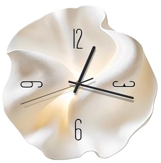 Ergocar Wanduhr, Art-Deco Ohne Tickende Sounds Modernes Kristallporzellan Dreidimensionales Zifferblatt Für Wohnzimmer, Schlafzimmer, Studium, Bürodekoration