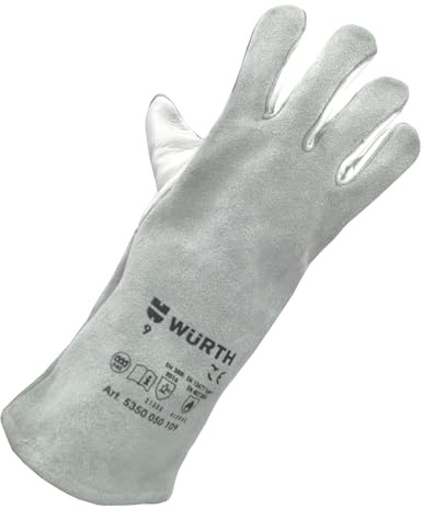 Wuerth Schweißerhandschuhe W-110 – Profi Lederhandschuhe mit Hitzeschutz für MIG, WIG und MMA (10)