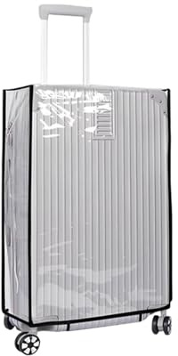 YUSUZH 2 st helt transparent bagageskydd PVC vattentät dammtät resväska resetillbehör för bagage, Klar, 30inch