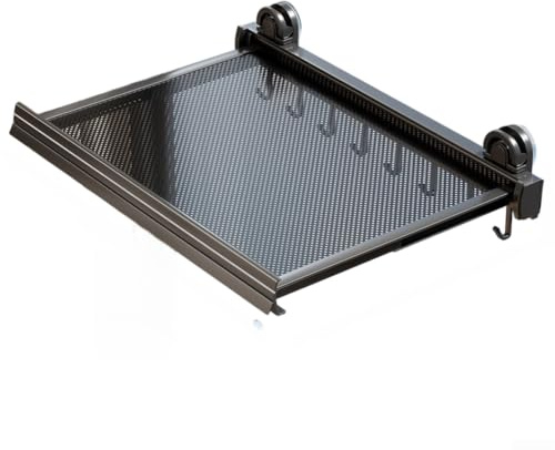 Estante de secado de ropa plegable con ventosa, secadora de suéter de malla ventilada para ropa de balcón, red de secado de calcetines, organizador de lavandería (gris)