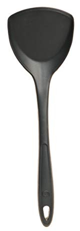 Kochblume Pfannenschaufel | Premium-Silikon & BPA frei| Hitzebeständig | Spülmaschinenfest | 36cm | Farbe: anthrazit