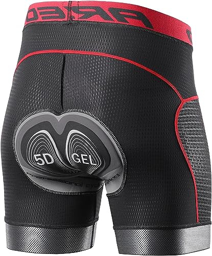 Lixada Cykelunderkläder för män vadderade 5D gel vadderade cykelshorts snabbtorkande halkskydd MTB cykel ridshorts
