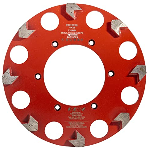 Diamantschleifteller Ø 235 mm passend für Eibenstock Betonschleifer EBS 235.1 zum Schleifen von Beton