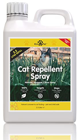 KinderPet® Eco Cat Repellent Big Value 2.5L Refill Stop Cats Anti Fouling Natural Humane Citrus Spray Cat Deterrent Stops Fouling Digging Pooping Peeing Urinating Scratching Refill