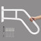 Handrails for Outdoor Steps Wall Mount, Railings for 1-3 Steps, U-Shaped Handrail with Powder Coated Finish, Stair Handrails for Garage, Porch, Yard and Garden (26 Length, 1.25 Pipe, White)