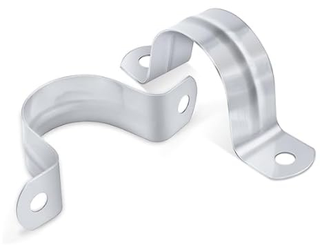 20 Stück Edelstahl 304 U-Typ Rohrschelle,32mm Zweiloch U-förmige Rohrschellen für Befestigung der Gasrohre Wasserrohre und Kabeln