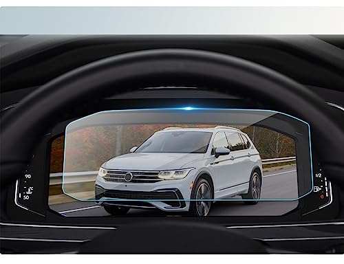 BIBIBO Pellicola protettiva per display per V*W Tiguan 2 / Passat B8 GTE Variant Alltrack 2019-2023 10,25 pollici Pellicola protettiva in vetro temperato, vetro temperato 9H, Pellicola protettiva per