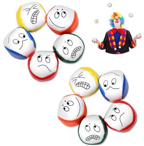 Dzxin Palline Giocoleria, 10 Pcs Soft Juggling Balls Palline da Giocoliere Palla Morbida Palline Bambini Colorate per Adulti Bambini Principianti all'aperto