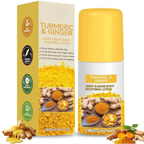 Turmeric & Ginger Pain Relief Cream, Joint & Bone Cre-am For Arthri-tis Pain Relief,Ginger Strong Creams For Arthriti-s, Neck, Wrist And Knee Massage Cream for Joint Relief (1PC)