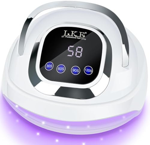 UV Nail Lamp, 268W UV Lamps for Gel Nails with 4 Timer Setting/Large LCD Touch Screen Fast Curing Lamp Nail Dryer for Toenail Home Salon