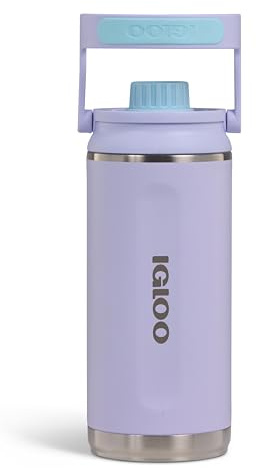IGLOO Botella Térmica Chug 36 – Cantimplora de acero inoxidable 1000 ml, apta para bebidas con gas, mantiene el frío hasta 48 h para ocio, oficina, trabajo y escuela