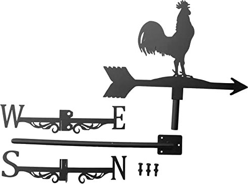 Pesfehhy Veleta con Animales Pollos Estaca de JardíN Veleta Indicador de DireccióN del Viento Gallo Adorno Arte