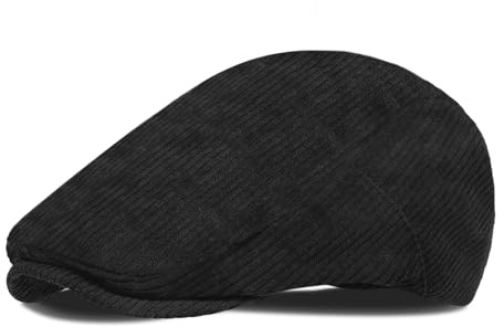 YAMEIZE Gorra Plana Vintage para Hombres Mujeres Boina de Algodón Sombreros de Periódicos Gorras Ajustables de Invierno