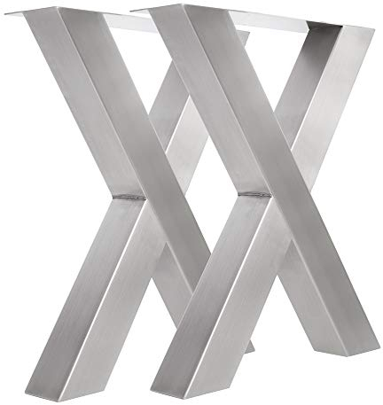 KTC Tec Tischgestell Edelstahl Tux 100x100 890 Kufen Tischuntergestell 900, 2 STK