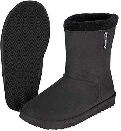 RENNER XXL Modische Damen Winter-Boots (Größe 40) – Gefütterte Gummistiefel - Wasserdichte Winterstiefel - Leicht & Rutschfest - Ideal für Winter – Größen 36-42 - Schwarz