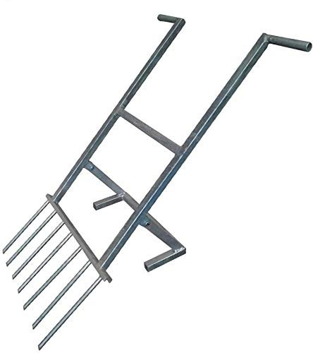 Salci SAS Vangatrice Manuale a Leva - L'Originale - Ferro Zincato a Caldo - Dissodamento Terreno zolle Giardino Zappa Manuale Artigianale Originale