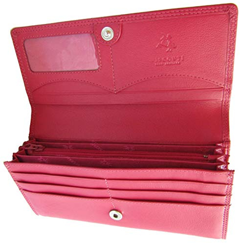 Gorgeous Visconti Buckingham Soft Leather Card Cash Coin Purse Wallet RFID Protection Gift Boxed HT35 (Fuschia)