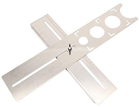 Localizador ajustable de orificios para azulejos Regla de acero inoxidable Herramienta de medición de perforación de taladro universal para cortar vidrio cerámico con precisión