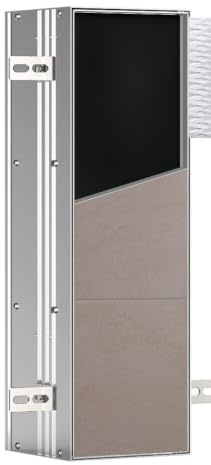 EMCO ASIS PLUS Unterputz Bad Schrank für Klobürste, Hochschrank & Badezimmerschrank mit Toilettenpapierhalter Aluminium 49,2 cm Unterputz Türanschlag links Papierführung seitlich