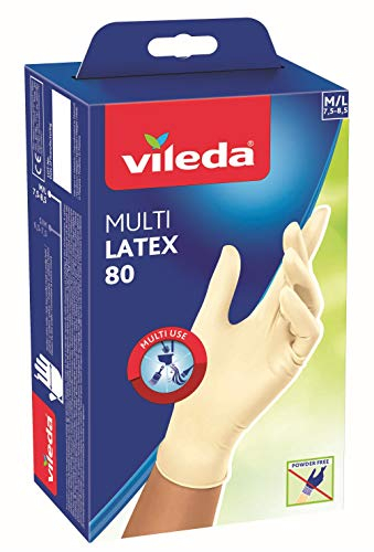 Vileda Multi Latex 80 - Box mit 80 Einmalhandschuhen aus Naturlatex
