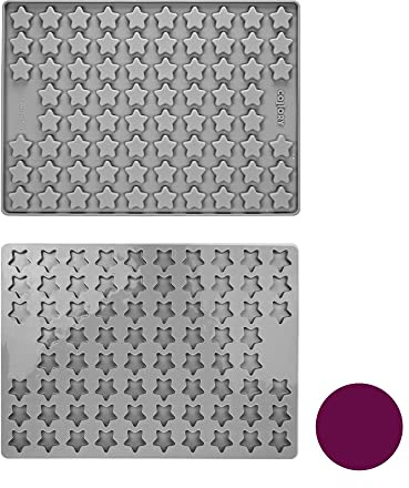 Collory Backmatte Hundekekse für MEDIUM STERN (3cm) Leckerlis, Silikon Backform, Pralinenform, Schokoladenform, Hitzebeständig, Lebensmittelecht & Bpa-frei