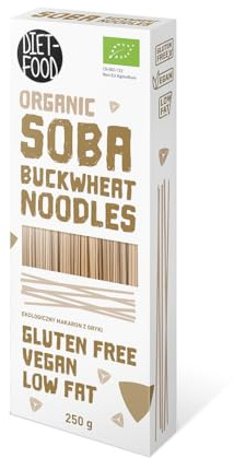DIET-FOOD Bio Braunem Reis Nudeln Vegane Lebensmittel Pasta Weizenfrei Glutenfreie Non-GMO Nudeln für Vegetarier und Veganer 250 Gramm, 1 Stück (1er Pack)
