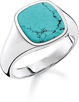 THOMAS SABO Ring klassisch türkis 925 Sterlingsilber
