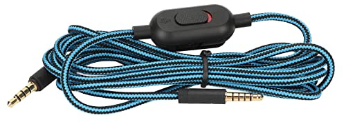 Ersatz Audio Aux Kabel für G Pro, G Pro X, G433, G233 Gaming Headset, Kabel Aux Kabel Ersatz mit Inline Stummschaltung, Lautstärkeregler, 6,6 Fuß(Blau)