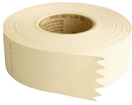Dalsys Fugendeckstreifen mit Falzrille aus Papier Weiß 75m, 20 Rollen, Fugenband, Bewehrungsstreifen zum Verspachteln von Gipskartonplatten, rissfest