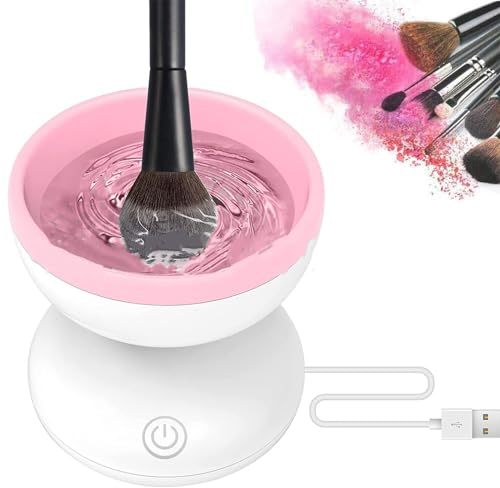 Nettoyeur de Pinceaux de Maquillage électrique, Charge USB, Machine de Nettoyage Automatique de Pinceaux Cosmétiques, Outils de Pinceaux de Maquillage à Haute Vitesse, Pinceaux