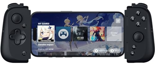 Razer Kishi V2 - USB-C Mobile Gaming Controller für iPhone und Android (Mecha-Taktile Action-Tasten, D-Pad, Analogsticks, 3,5mm Audioanschluss, Low-Latency, RGB) Schwarz