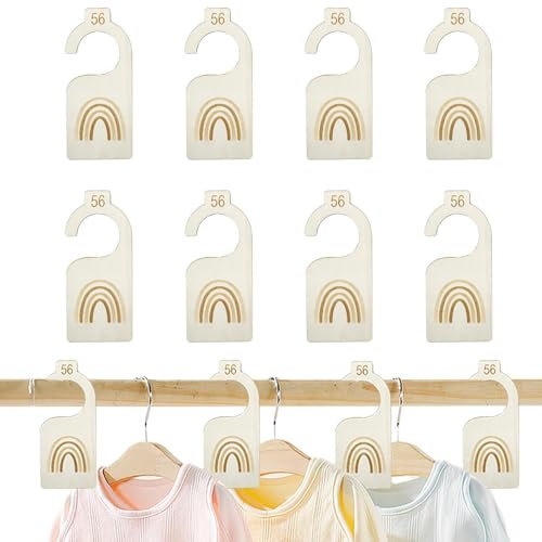 Baby Schrankteiler, Minime Größenteiler Aus | Set Mit 8 Doppelseitigen Baby-Kleiderschränken Aus - Entzückendes Kinderzimmer- Zum Aufhängen, Trennetikett Für Neugeborene, Kleinkinder