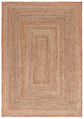 CarpetLiving*com Tappeto Moderno ecosostenibile, 100% Juta Naturale Juta Frame - 120x60