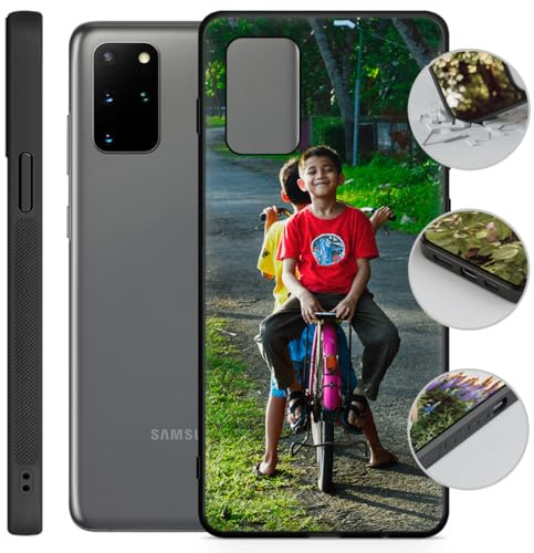 Samsung Galaxy S20 Plus Personalised Phone Case | Design Your Own Custom Samsung Case - Perfect Photo gift for Birthday/Anniversary/Christmas | Add Pictures, brand or Logo Black