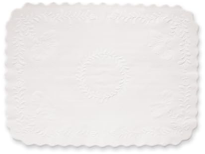 FRANZ MENSCH 1000 Stück Hygostar Plattenpapier rechteckig, L: 48cm, B: 36cm, hochweiß, Karton, Plattenpapier, Tortenunterlage, Spitzendeckchen