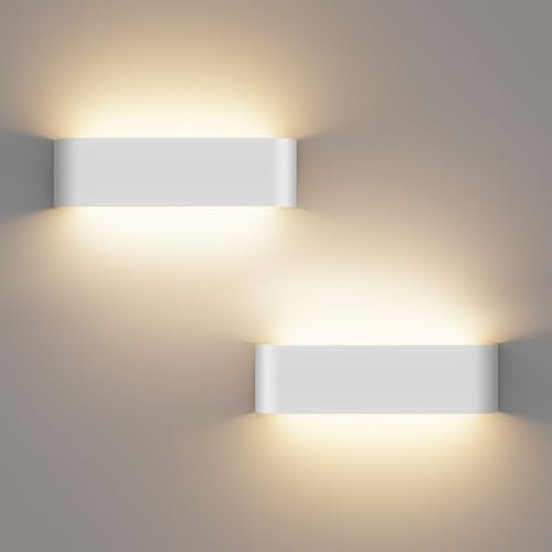 OOWOLF Indoor Led Wall Lights - 2 Pack 3000K/4500K/6000K Adjustable Color Temperature Wall Lights for Bedroom Living Room Kitchen Dining Room