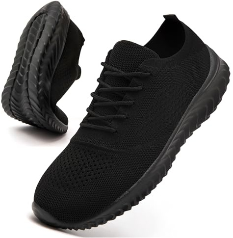 IVQDZL Basket Femme Chaussures Running Sneakers Sport Indoor Légères Marche Jogging Loisirs Route Été Noir Taille 39 EU
