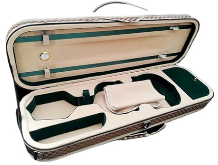 Geigenkoffer, Leichter Geigenkoffer Mit Schloss, Schaumstoff-Geigenkoffer, Geigentasche Professioneller Geigenkoffer(Beige,3/4)