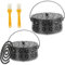 2 soportes en espiral para mosquitos, contenedor portátil con 2 cepillos, portabobinas de mosquito móvil, soporte para incienso de metal clásico, soporte para bobina de mosquito para casa, camping