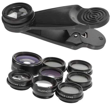 jojofuny Lentes para Teléfono Móvil Lente de Cámara Gran Angular Ojo de Pez de Cámara Móvil para Movil Zoom