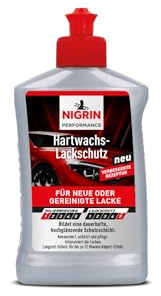 NIGRIN Performance Hartwachs-Lackschutz, pflegt und konserviert, mit Abperl-Effekt, beugt Mikrokratzern vor, sorgt für intensive Farben und Hochglanz, inkl. Schwamm und Mikrofaser-Tuch, silber, 300 ml
