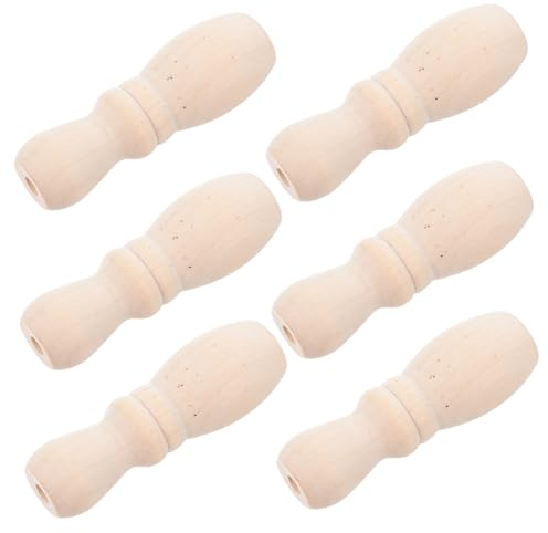 WEKAMOS 6pcs Blind Handle Window Blinds Wooden Cord Knobs Window Blind Wood Tassels Wooden Curtain Pulls Blind Cord Tassels Curtain Wooden Pulls Curtain Wooden Pull Knobs Khaki