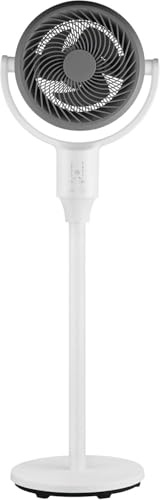 Wzyfv Ventilatore 2 in 1 a piantana e da tavolo, 30 W, 4 Velocità, Altezza e Inclinazione Regolabile - Bianco, 35 x 30 x 108 cm
