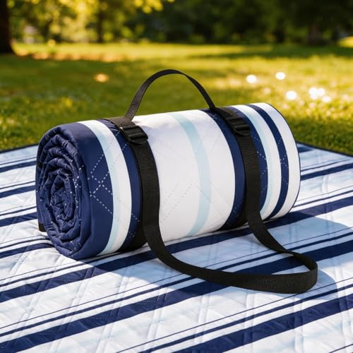 Wasserdichte Picknickdecke, Große Stranddecke, Picknickmatte 200 x 200 cm