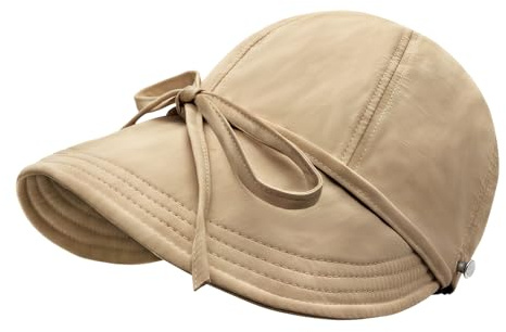 YAMEIZE Bowknot Sonnenhut Damen Breite Krempe UV Sonnenschutz Sonnenhut mit Sommer Strand Hut UPF50+