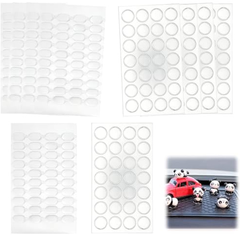 KAHZOR 410 Stück Doppelseitige Klebepunkte | Transparente Klebepads Selbstklebend, Stark Haftend & Rückstandsfrei Ablösbar für Luftballons, Fotos, Basteln & DIY, Zwei Formen Klebepunkte Doppelseitig